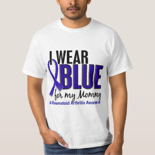 I Draag Blue mammie reumatoïde artritis RA T-shirt