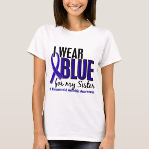 I Draag Blue Sister Rheumatoïde artritis RA T-shirt