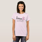 I Draag borstkankerlint T-shirt (Voorkant volledig)