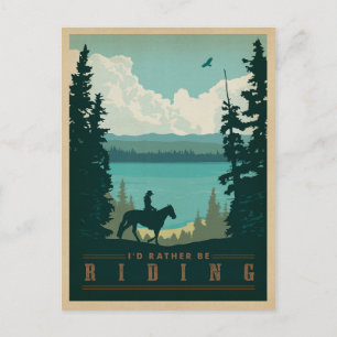 I d'Rather be Riding Briefkaart