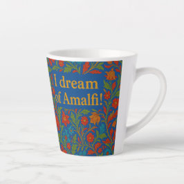 "I DREAM OF AMALFI" LATTE MOK" Bloemen koffiekopje Latte Mok