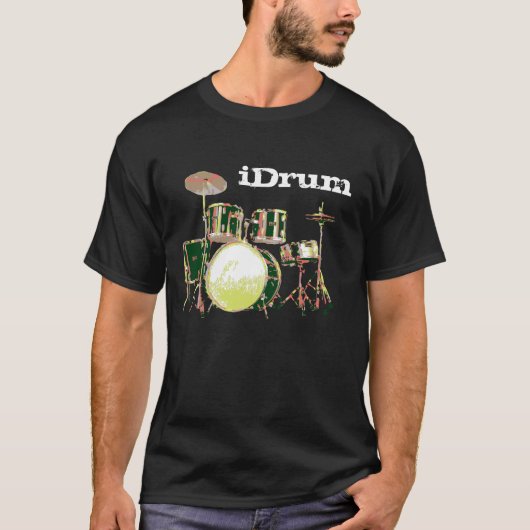 I drum, drum voor Band drummer T-shirt (Voorkant)