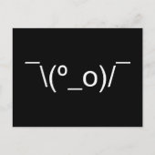 I Dunno LOL' NB\(º_o) / Emoticon Japans Kaomoji Briefkaart (Voorkant)