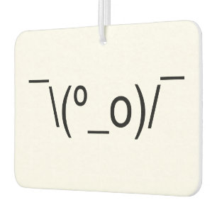 I Dunno LOL' NB\(º_o) / Emoticon Japans Kaomoji Luchtverfrisser