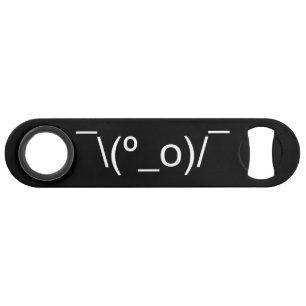I Dunno LOL' NB\(º_o) / Emoticon Japans Kaomoji Speed Flessenopener