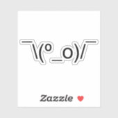 I Dunno LOL' NB\(º_o) / Emoticon Japans Kaomoji Sticker (Vel)