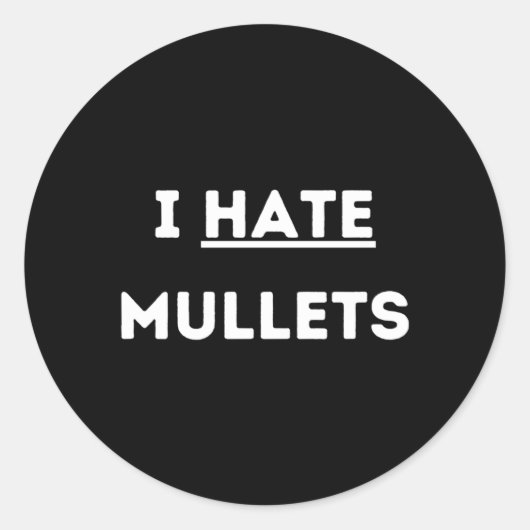 I E Mullets Ronde Sticker (Voorkant)