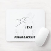 I Eat Hills For Breakfast Motivational Running Quo Muismat (Met muis)