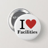 I ❤️ Faciliteiten voor werknemers CUSTOM Pins Ronde Button 5,7 Cm (Voorkant /achterkant)