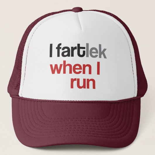 I FARTlek als ik loop © - Funny FARTlek Trucker Pet (Voorkant)
