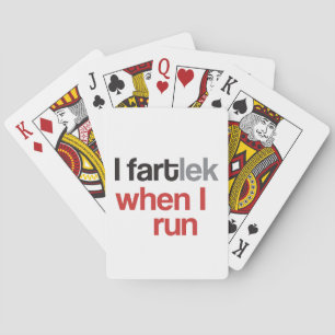 I FARTlek wanneer ik run © Funny Runner die Kaarte Speelkaarten