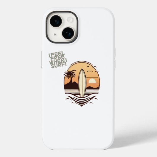 i feel free when i surf Case-Mate iPhone case (Achterkant)