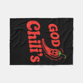 I Feel God In This Chili S Tonight. Fleece Deken (Voorkant (Horizontaal))