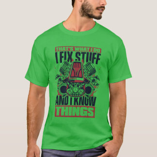 I Fi Stuff And I Knowhings Carechnician Auto retro T-shirt