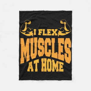 I Flex Spieren Thuis Bodybuilding Sterkte Humor Fleece Deken