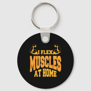 I Flex Spieren Thuis Bodybuilding Sterkte Humor Sleutelhanger