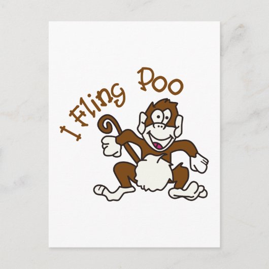 I Fling Poo Briefkaart (Voorkant)