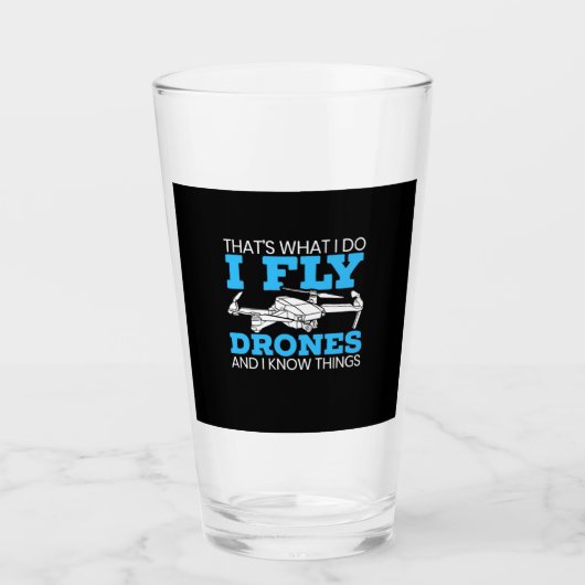 I Fly Drones Glas (Voorkant)