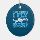 I Fly Drones Keramisch Ornament (Links)