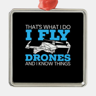 I Fly Drones Metalen Ornament