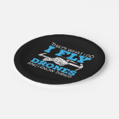 I Fly Drones Papieren Bordje (Gekanteld)