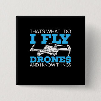 I Fly Drones Vierkante Button 5,1 Cm