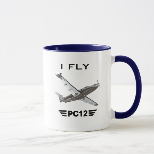 I Fly PC12 — Pilot Coffee Mok (Rechts)