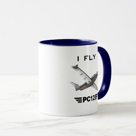 I Fly PC12 — Pilot Coffee Mok (Voorkant rechts)