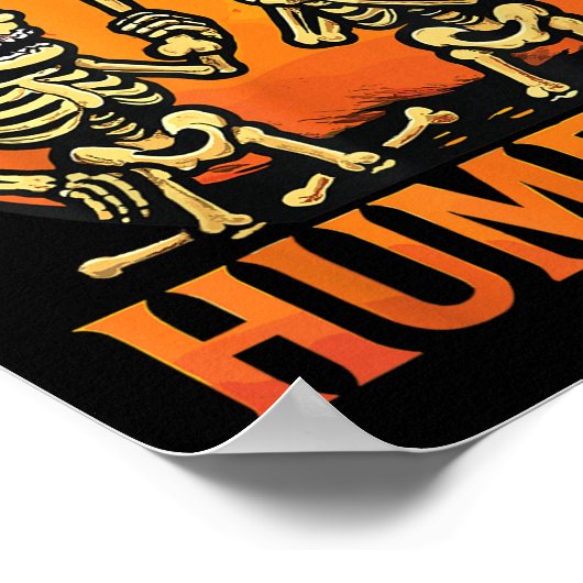 I Found This Humerus Halloween Skeleton Joke Poster (Hoek)