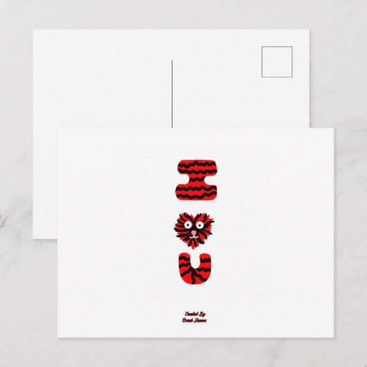 I Fuzzy U-Briefkaart Briefkaart (Voorkant / Achterkant)