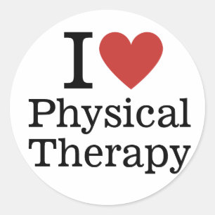 I ❤️ Fysiotherapie voor studenten / Faculteit CUST Ronde Sticker
