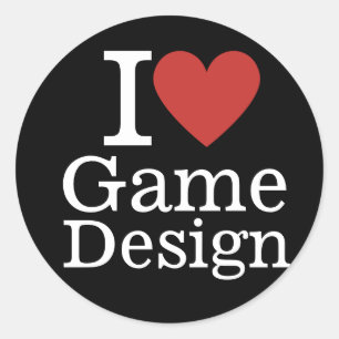 I ❤️ Game Design voor Studenten / Faculteit CUSTOM Ronde Sticker