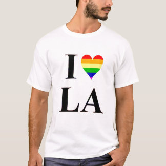 I Gay Heart Los Angeles California T-shirt