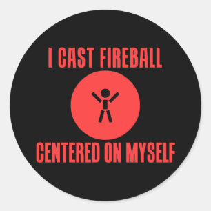 I Gegoten Fireball Ronde Sticker