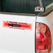 I geïdentificeerd als gevaccineerd rood bumpersticker (Op Truck)