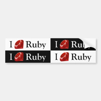 I Gem Ruby (4-up) Bumpersticker