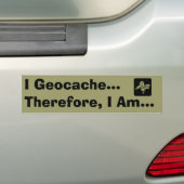 I Geocache Bumpersticker (Op auto)