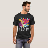 I Go Bi Bisexual Rainbow Pride March Bisexuality L T-shirt (Voorkant volledig)