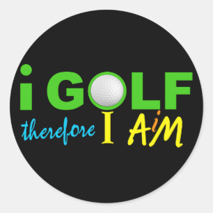 I GOLF-stickers Ronde Sticker