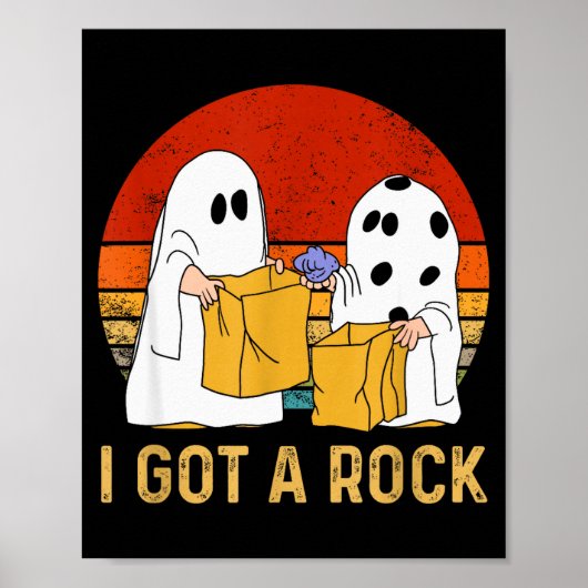 I Got A Rock Shirt Halloween Trick Or Treat Ghost Poster (Voorkant)
