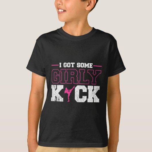 I Got Some Girly Kick Kickboxing  T-shirt (Voorkant)