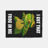 I Got That Frog In Me  Fleece Deken (Voorkant (Horizontaal))