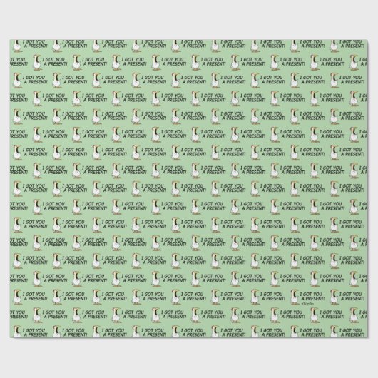 I GOT YOU A PRESENT! shouty chicken Cadeaupapier (Vlak)