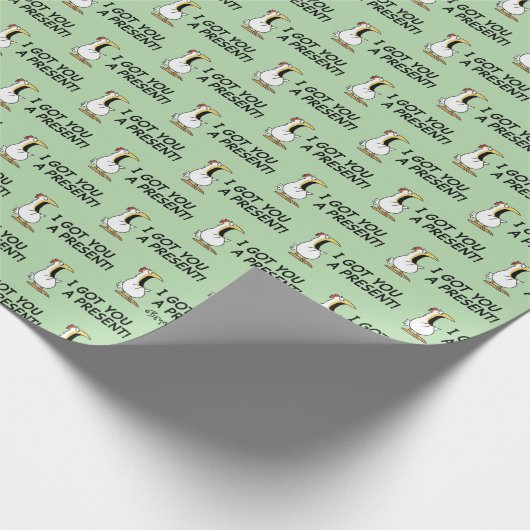 I GOT YOU A PRESENT! shouty chicken Cadeaupapier (Hoek)