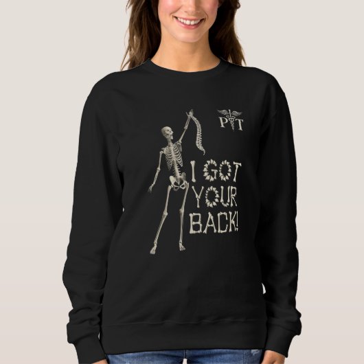 I got your back funny skeleton with spine Physical Trui (Voorkant)