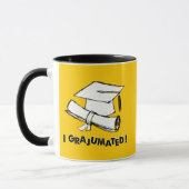 I Grajumated Funny Afstuderen Mok (Links)