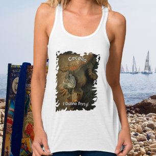 I Guana Feest Aangepaste Naam Iguana 0768 Tanktop