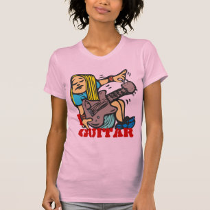 I Guitar - Fun Girl Guitarist tuning guitar T-shirt