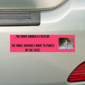 i HAAT MENSEN Bumpersticker (Op auto)