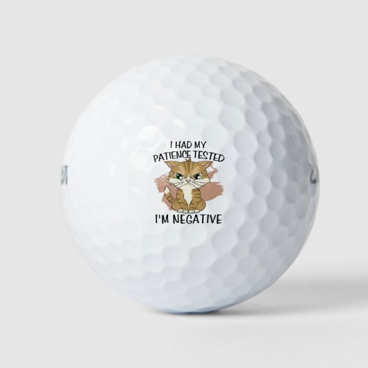 I had m'n geduld getest en m negative golfballen (Voorkant)